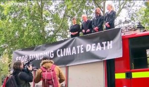 Action choc d'Extinction Rebellion au nom du climat