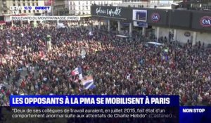 PMA pour toutes: plusieurs milliers de personnes rassemblés à Montparnasse contre le projet de loi