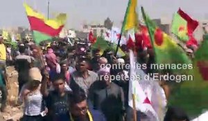 Syrie: manifestation kurde contre les menaces d'offensive turque