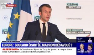 "La présidente Van der Leyen m'a dit qu'elle voulait travailler avec Sylvie Goulard" explique Emmanuel Macron qui "a besoin de comprendre"