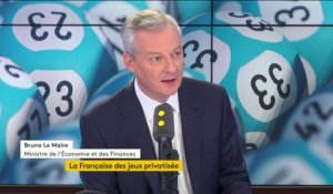 Privatisation de la FDJ : "Je souhaite que ce soit une opération populaire, que les Français participent le plus largement possible", indique Bruno Le Maire