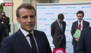 Emmanuel Macron : « Je suis satisfait qu’on ait trouvé cet accord » sur le Brexit