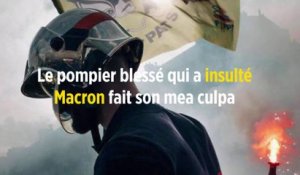 Le pompier blessé qui a insulté Macron fait son mea culpa