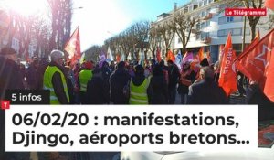 Manifestations, Djingo, aéroports bretons... 5 infos du 6 février