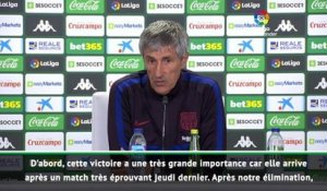 Barça - Setién : "Cette victoire a une très grande importance"