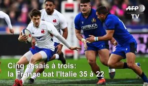 Six nations: la France bat l'Italie et prend la tête du tournoi