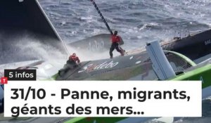 Panne, migrants, géants des mers… Cinq infos bretonnes du 31 octobre
