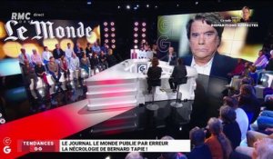 Les tendances GG : Le journal Le Monde publie par erreur la nécrologie de Bernard Tapie - 01/11