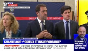 Chanteloup: Christophe Castaner a fait part d'une "volonté de fermeté" vis-à-vis des auteurs des violences