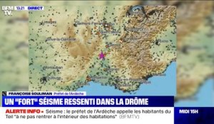 Françoise Souliman, préfète de l'Ardèche "demande à la population de garder son calme et de ne pas rentrer à l'intérieur des habitations" au Teil