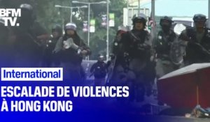 Hong Kong a connu lundi une journée de mobilisation très violente