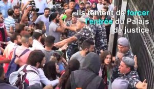 Liban: échauffourées police et manifestants devant le Palais de justice de Beyrouth