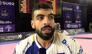 Kader Rahim après la victoire de USDK Dunkerque à Istres Provence Handball