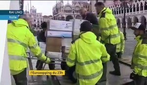 Eurozapping : Venise sous les eaux ; 20 000 jeunes à la rue au Royaume-Uni