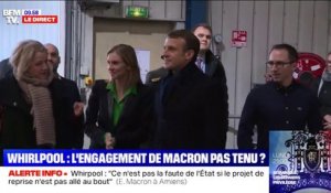 Emmanuel Macron est arrivé sur le site Whirpool à Amiens