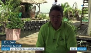 Abidjan : une île flottante construite à base de déchets plastiques