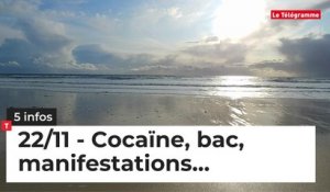 Cocaïne, bac, manifestations… Cinq infos bretonnes du 22 novembre