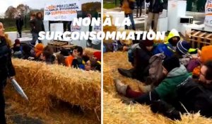 Avant le Black Friday, des militants écologistes bloquent un dépôt Amazon