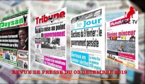 REVUE DE PRESSE CAMEROUNAISE DU 03 DÉCEMBRE 2019