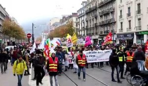 Grève du 5 décembre : le cortège s'élance à Grenoble