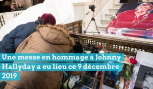 Messe en hommage à Johnny Hallyday en l'église La Madeleine à Paris, deux ans après sa mort.