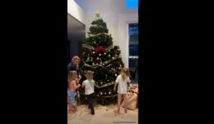 Christmas hits Chris Hemsworth&#39;s home as Elsa Pataky puts up tree with their adorable kids