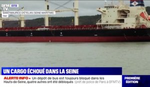Un cargo de 180 mètres de long s'échoue dans la Seine