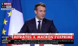 Retraites : Emmanuel Macron «souhaite que le gouvernement poursuive son travail»