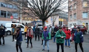 Namur : Une action féministe devant le palais de Justice