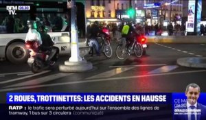 À Paris, le nombre d'accidents de scooters, trottinettes et vélos a sensiblement augmenté depuis le début de la grève
