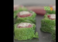 Recette de makis de chou vert au Magret fumé et chèvre frais - 750g
