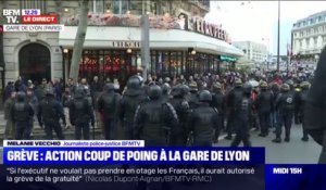 Grève: un dispositif policier a été mis en place face à l'action coup de poing à la gare de Lyon