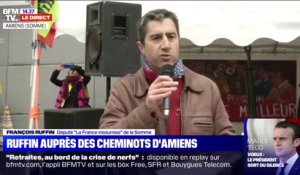 "Ils veulent qu'on baisse les bras": François Ruffin (LFI) apporte son soutien aux grévistes mobilisés à Amiens
