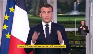 Ce qu'il faut retenir des vœux d'Emmanuel Macron pour 2020