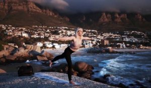 Yoga with ocean view
