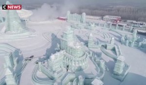 Chine : ville de glace et bain glacé à Harbin