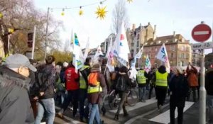 Contre la réforme des retraites dans les rues de Strasbourg