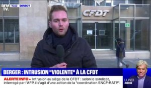 Que sait-on de l'intrusion au siège de la CFDT ce midi ?