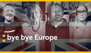 Soulagés, fatalistes ou dépités, quatre Britanniques, d'Angleterre, d'Écosse, d'Irlande du Nord et du Pays de Galles disent "bye bye" à l'Union européenne.
