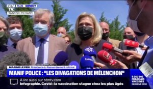 Marine Le Pen: "Monsieur Darmanin n'a pas compris que cette manifestation (des policiers) avait pour vocation de mettre en cause la politique de son gouvernement"