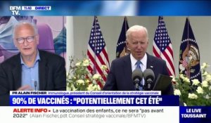 Alain Fischer s'exprime sur le port du masque: "Il faut garder le masque tant que nous n'avons pas une réduction de la circulation du virus qui soit plus élevée"