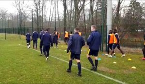 Les supporters du SAS Épinal sont venus soutenir les joueurs lors du dernier entraînement avant le match de Coupe de France face à Saint-Étienne