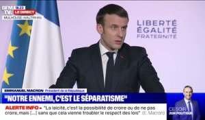 Emmanuel Macron sur le "séparatisme" religieux: "Nous devons reprendre le contrôle et lutter contre les influences étrangères"