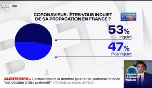 Coronavirus: 53% des Français se disent inquiets, selon un sondage