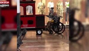 Ce papy en fauteuil roulant est plus heureux que vous ! (Vidéo)