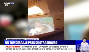 Déraillement d'un TGV: un passager raconte, "on a senti un impact, sans heurter quelque chose"; "le train s'est couché sur le côté"