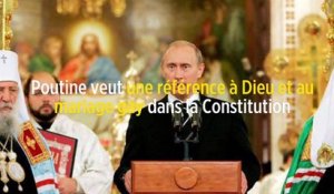 Poutine veut une référence à Dieu et au mariage gay dans la Constitution