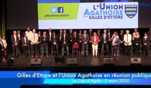 AGDE POLITIQUE - Gilles d'Ettore et l'Union agathoise en réunion publique  partie 2 les projets en coeur de ville
