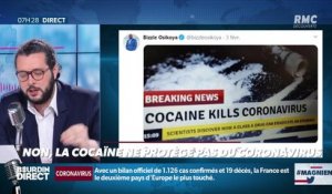 #Magnien, la chronique des réseaux sociaux : Non, la cocaïne ne protège pas du coronavirus - 09/03