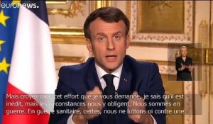 Coronavirus : Macron ordonne aux Français de se confiner pour gagner "la guerre sanitaire"